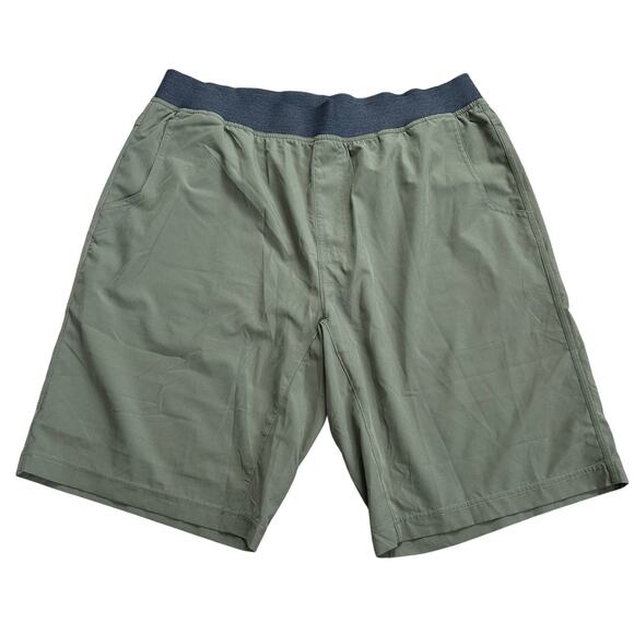 prAna Men's Vaha Shorts Size XL 10" Inseam Green Pull On Athleisure Casual - Picture 1 of 7